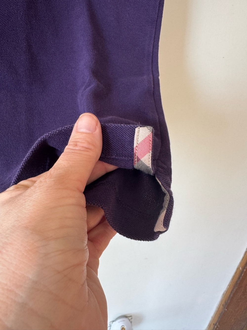 Burberry Purple Polo Shirt Classic Fit L - Picture 3 of 7